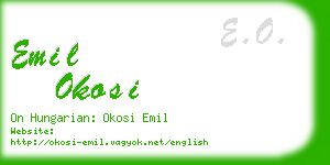 emil okosi business card